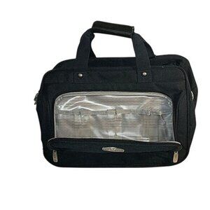 Ricardo Beverly Hills Black Travel Carry-On Bag Multiple Zippered Compartments C